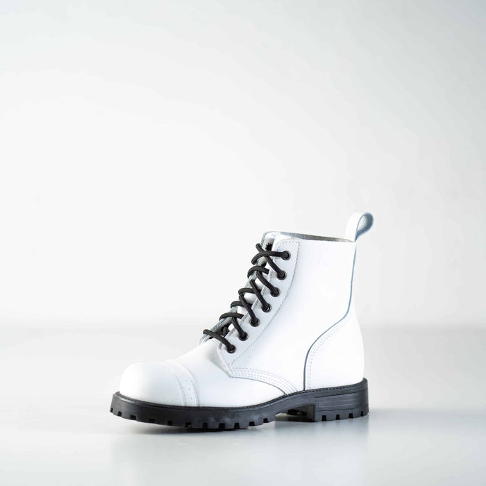 Kampfstiefel Weiß Leder – Samelin 517 Aviator Combat Boots – Unisex Militär