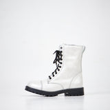 Samelin 511 punk boots white – side view, different angle