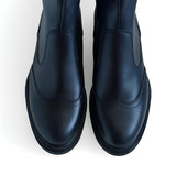 Samelin 572 hoher Damenstiefel schwarz – Paar, Draufsicht