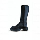 Samelin 572 hoher Damenstiefel schwarz – Ansicht schräg von vorne