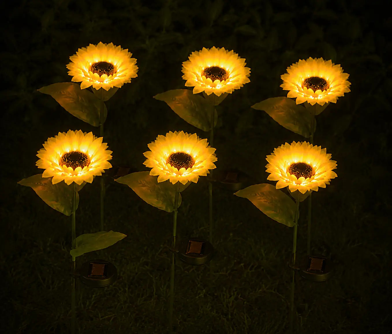 Solar-Sonnenblumen-Gartenleuchten – wasserdicht & solarbetrieben