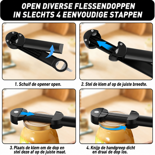 Magnetische Uitschuifbare Flesopener – Ergonomisch & Antislip