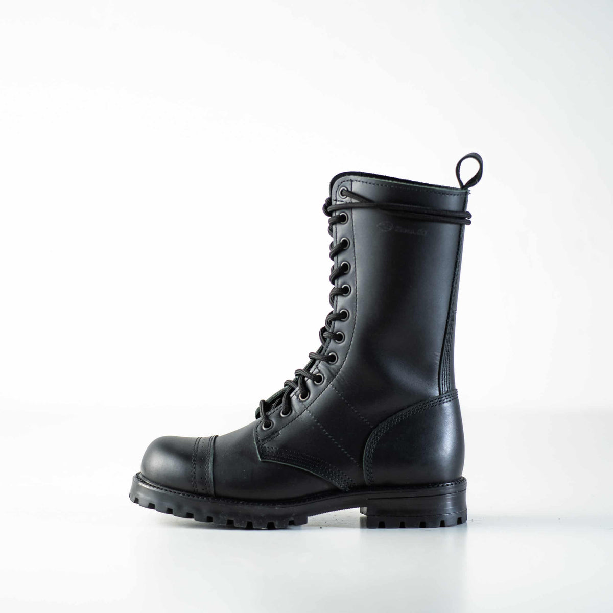 Samelin 516 high aviator boot black, leather – side view