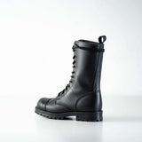 Samelin 516 high aviator boot black – rear three-quarter view