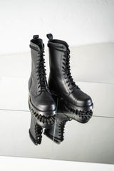 Samelin 516 high aviator boot black – pair showing the sole