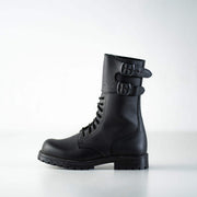 Samelin 791 Tarkovsky Combat Boots Black – Aviator Ankle Boots, Minimalist Leather, Unisex