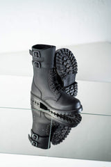 Samelin 791 Tarkovsky aviator ankle boot black – pair showing the sole
