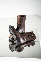 Samelin 791 Tarkovsky aviator ankle boot dark brown – pair showing the sole