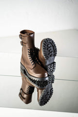 Samelin 791 Tarkovsky aviator ankle boot dark brown – pair showing the sole, different angle