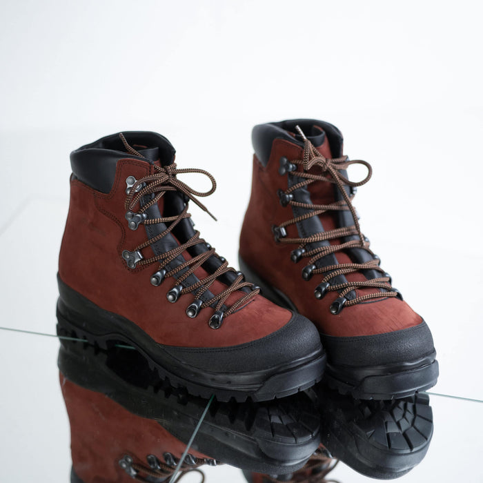Wanderschuhe Herren Hoch Wasserdicht – Samelin 553P Leder-Bergschuhe – Korallenrot