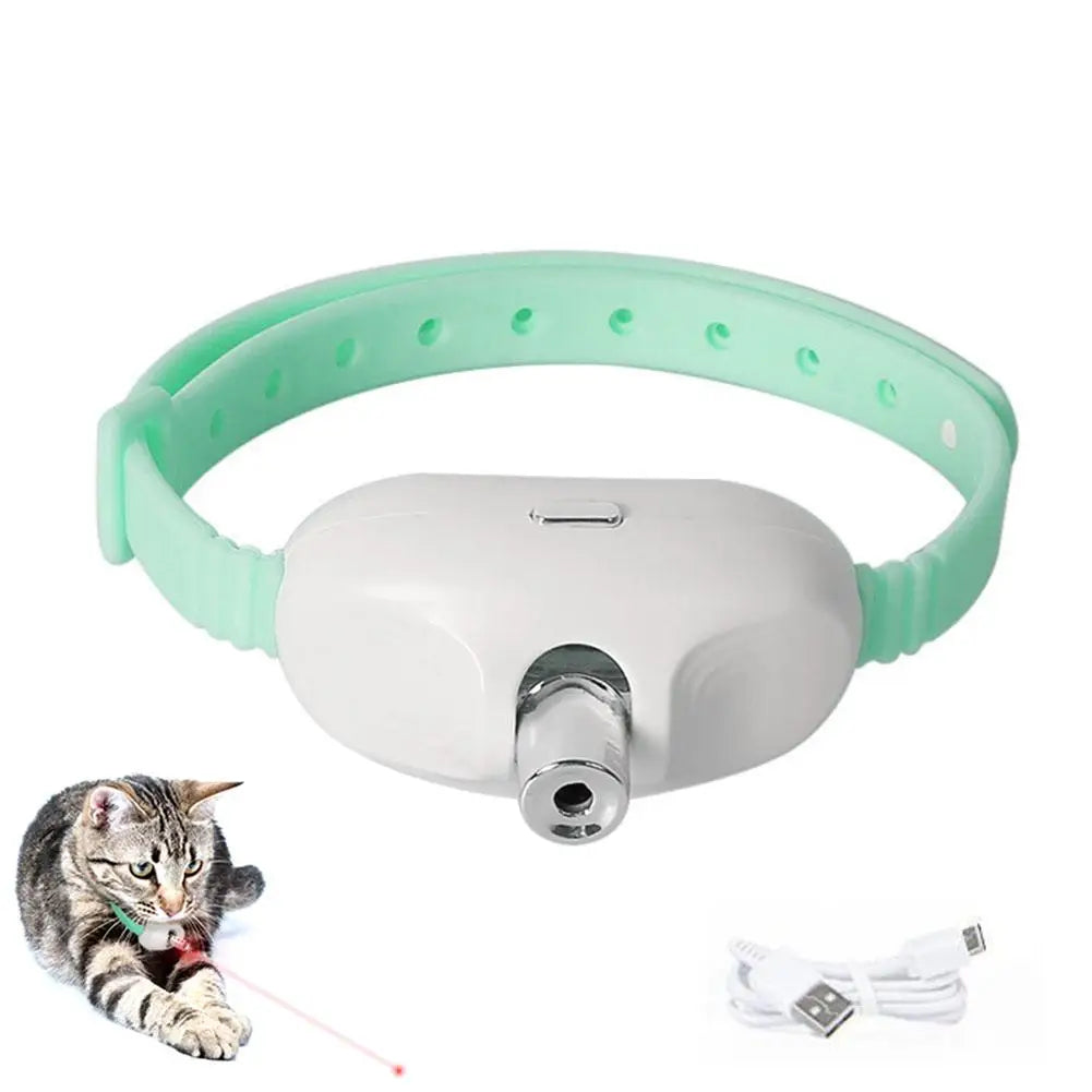 New Automatic Cat Laser Toy Electric with LED Light Intelligent LED Necklaces Pet Supplies Cat Laser Collar for Cat Accessories