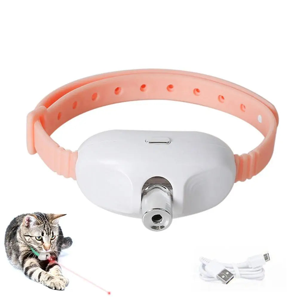 New Automatic Cat Laser Toy Electric with LED Light Intelligent LED Necklaces Pet Supplies Cat Laser Collar for Cat Accessories