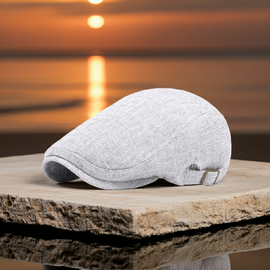 Breathable Cotton Linen Peaked Beret Cap – Men | Noreline