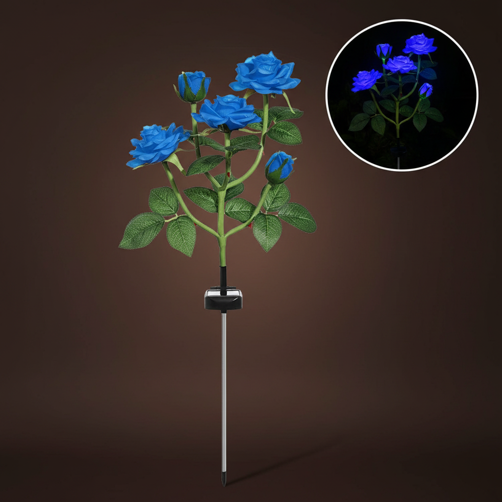 Solar Rose<!--de-->Wasserfeste LED-Blumenbeleuchtung