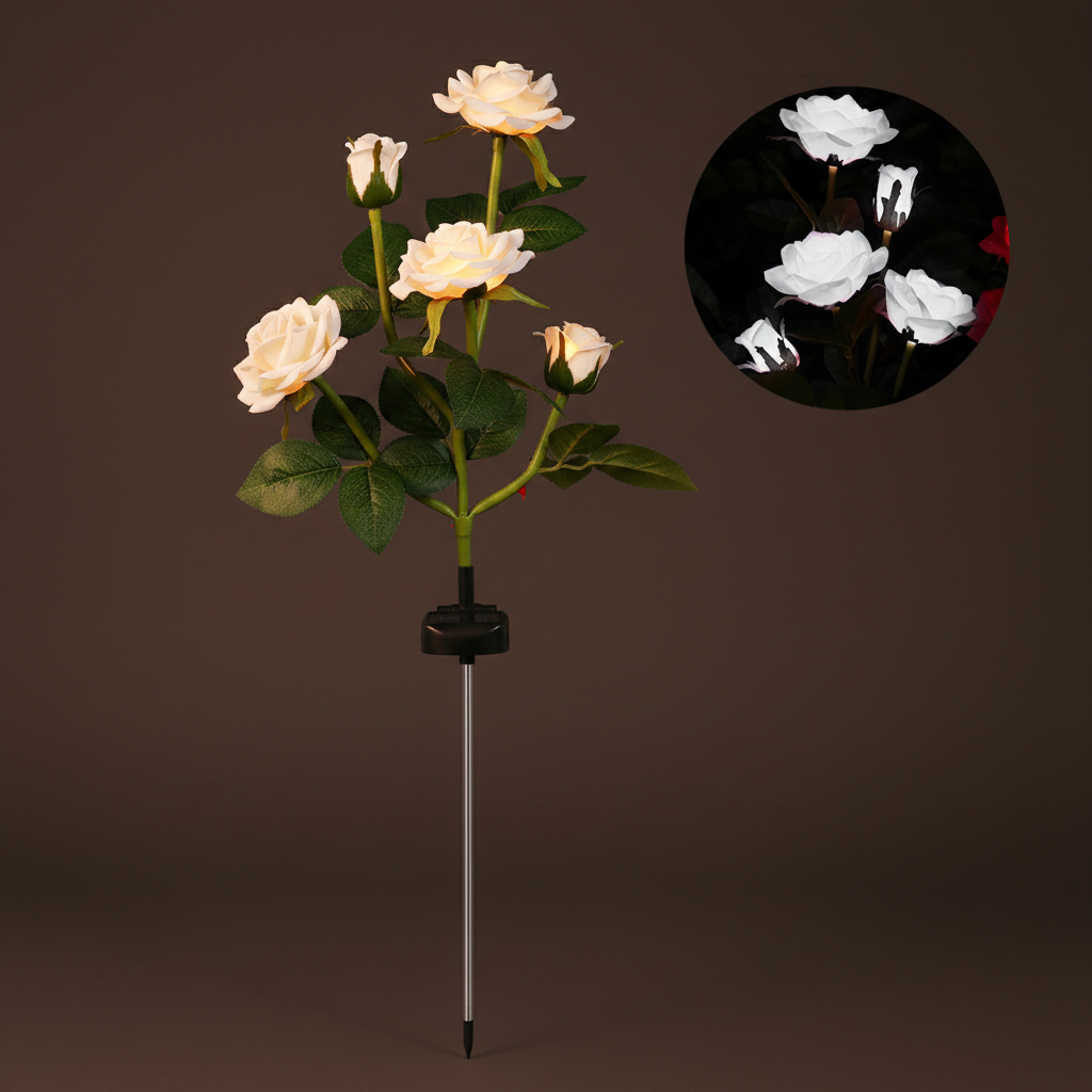 Solar Rose<!--de-->Wasserfeste LED-Blumenbeleuchtung