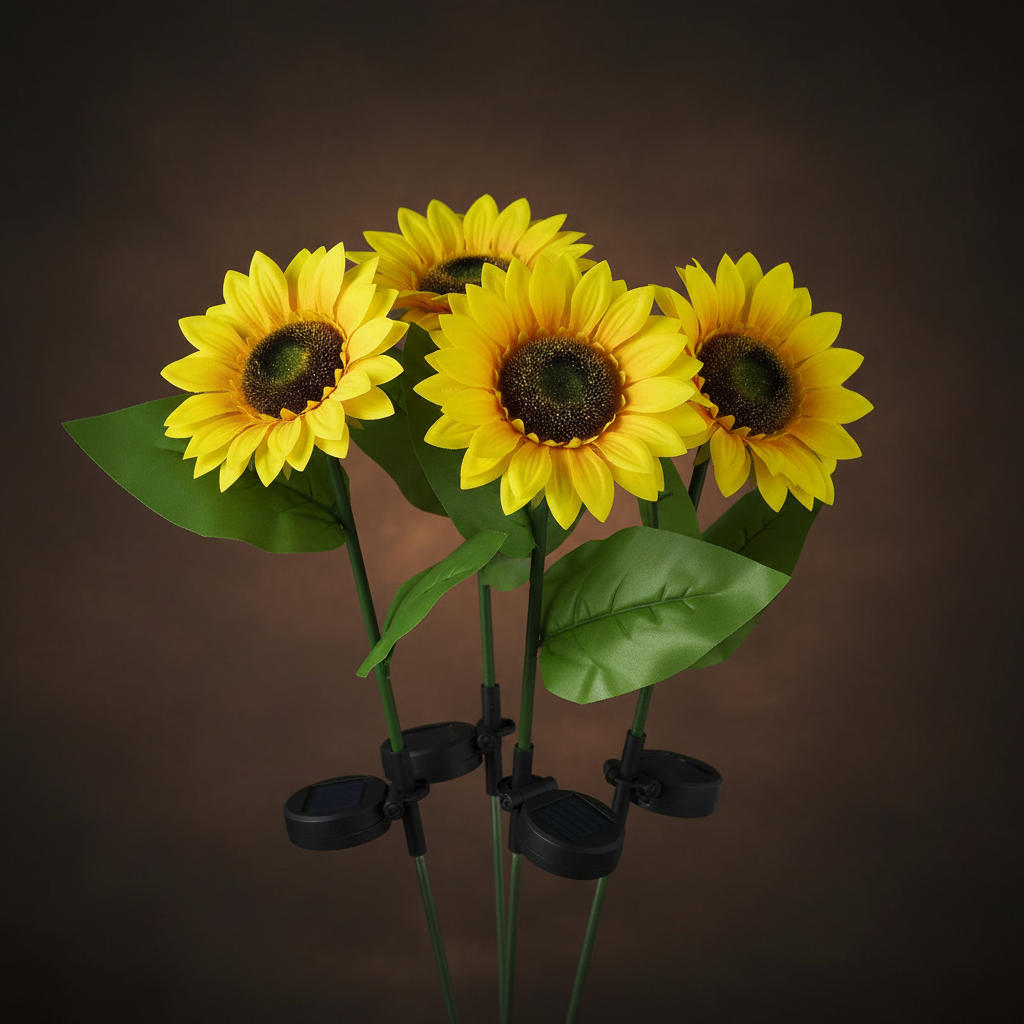Solar-Sonnenblumen-Gartenleuchten – wasserdicht & solarbetrieben