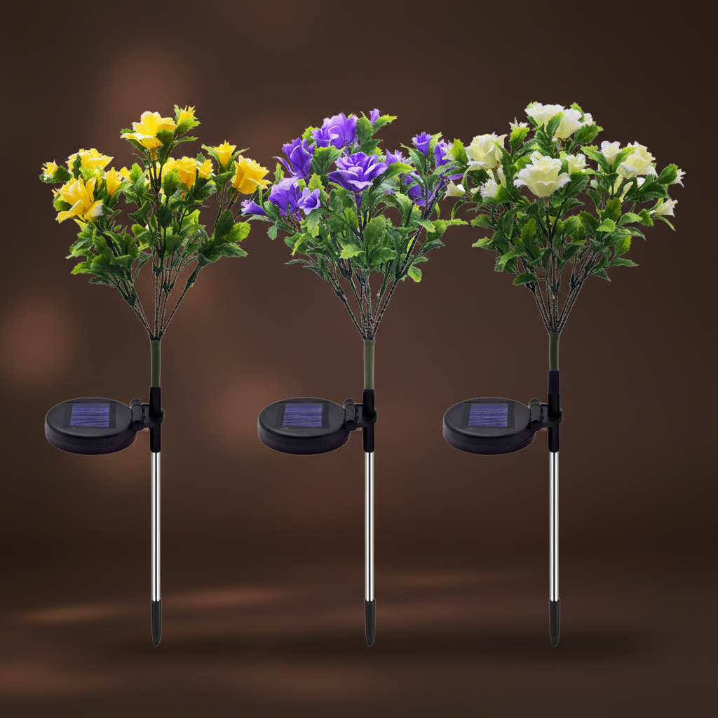 Solar Nelken Gartenleuchte – Wasserfeste LED Blumenlampe