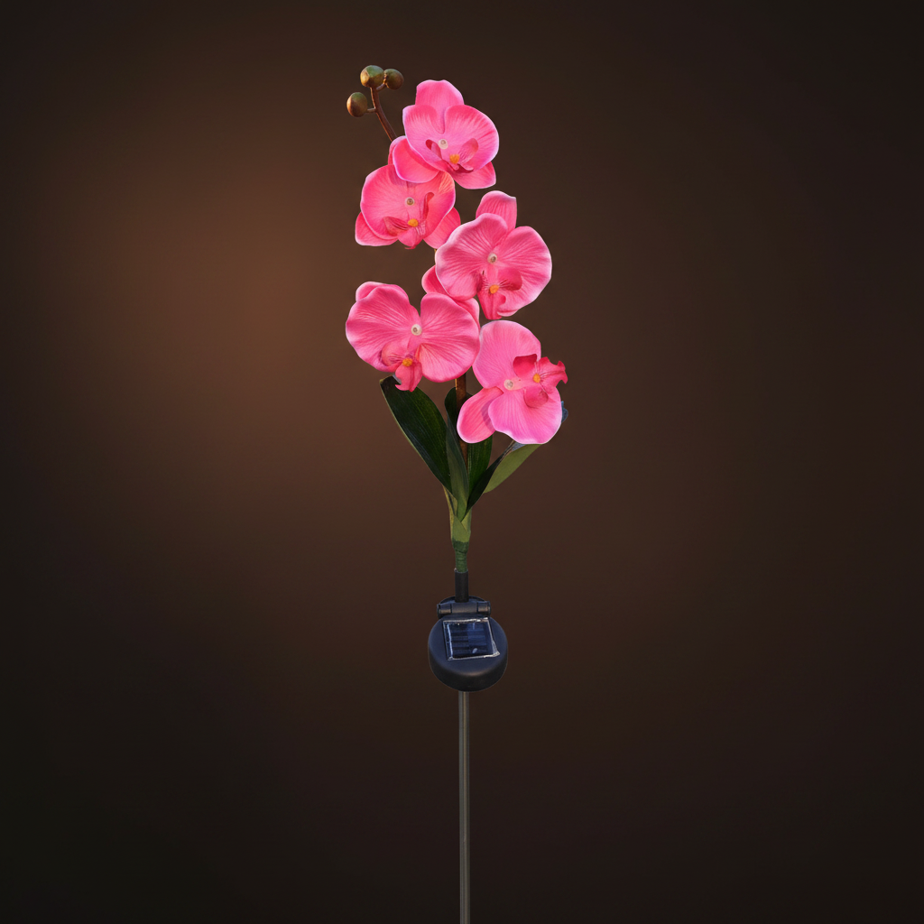 Solar Orchidee<!--de-->Beleuchtete Gartenblume mit Solarstrom