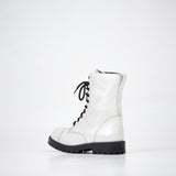 Samelin 511 punk boots white – front three-quarter view