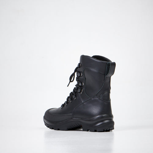 Samelin 734 waterproof combat boot black – rear three-quarter view
