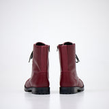 Samelin 511 Punk-Boots bordeaux mit Reißverschluss – Paar, Vorderansicht