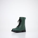 Samelin 511 punk boots bosgroen – schuin vooraanzicht