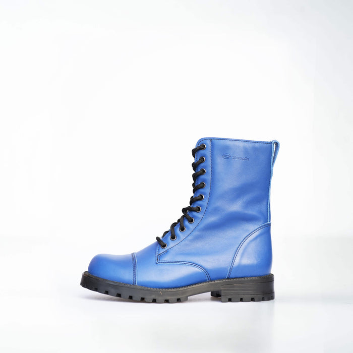 Combat Boots Samelin 511 Blauw – Punkstijl Leren Veterlaarzen, Unisex