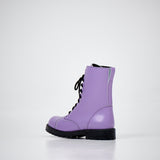 Samelin 511 punk boots paars – schuin vooraanzicht