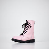 Samelin 511 punk boots roze, leer – zijaanzicht