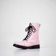 Combat Boots Samelin 511 Roze – Punkstijl Leren Veterlaarzen, Unisex