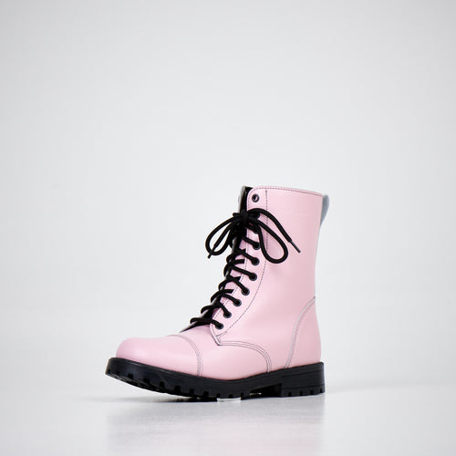 Combat Boots Samelin 511 Roze – Punkstijl Leren Veterlaarzen, Unisex